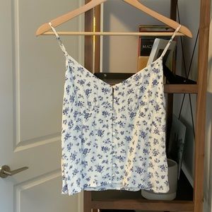 Reformation tie-strap blouse